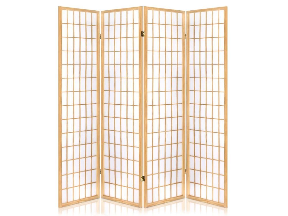 4-Panel Room Divider C M1 - Natural Wood 1 Buy 4-Panel Room Divider C M1 - Natural Wood Online - Living Room - 1 - NZ Depot Delivery