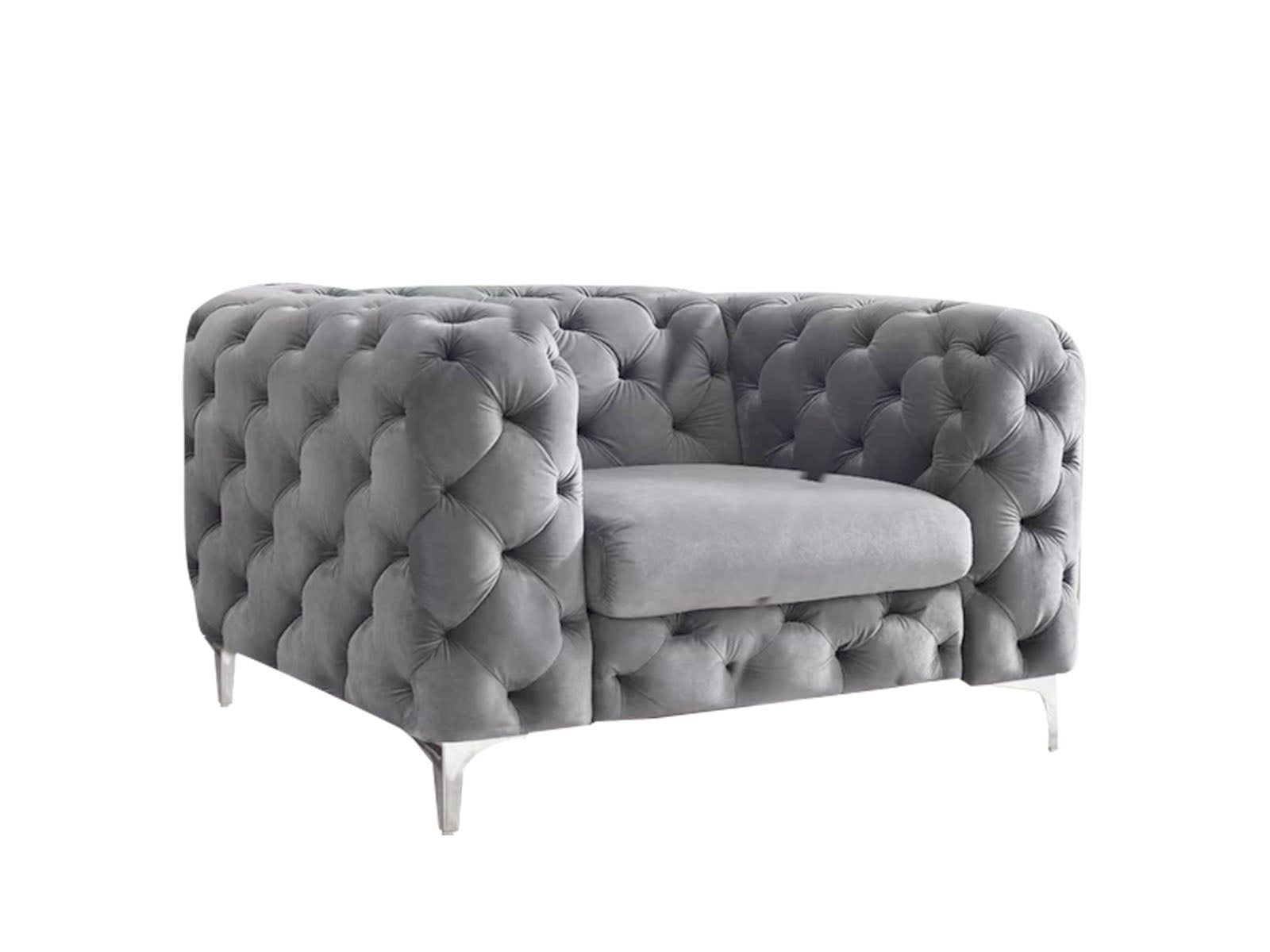 Adam Velvet Armchair - Grey - Living Room - PR8536 - 4 - NZ DEPOT Trade Supply Buy Adam Velvet Armchair - Grey Online - Living Room - 4 - NZ Depot Delivery