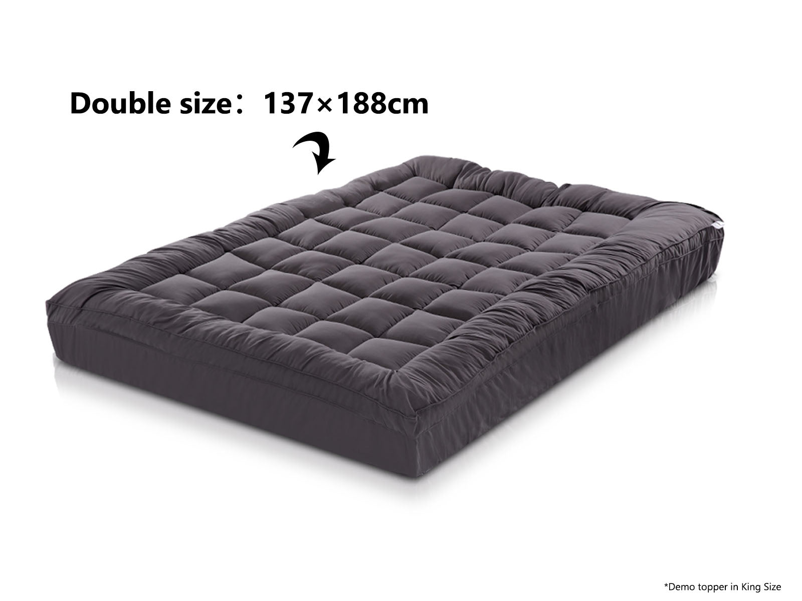Bamboo Charcoal Mattress Topper - Double - Bedding - PR8432 - 3 - NZ DEPOT Trade Supply Buy Bamboo Charcoal Mattress Topper - Double Online - Bedding - 3 - NZ Depot Delivery