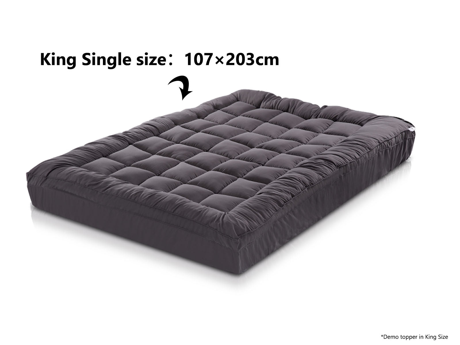Bamboo Charcoal Mattress Topper - King Single - Bedding - PR8431 - 3 - NZ DEPOT Trade Supply Buy Bamboo Charcoal Mattress Topper - King Single Online - Bedding - 3 - NZ Depot Delivery