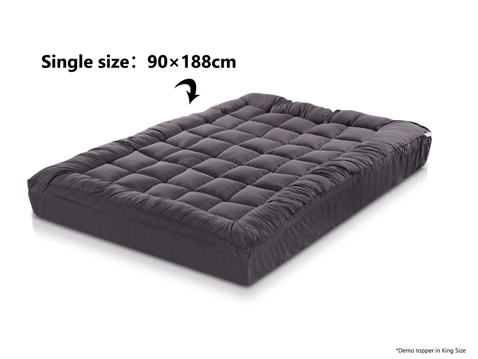 Bamboo Charcoal Mattress Topper - Single - Bedding - PR8430 - 3 - NZ DEPOT Trade Supply Buy Bamboo Charcoal Mattress Topper - Single Online - Bedding - 3 - NZ Depot Delivery