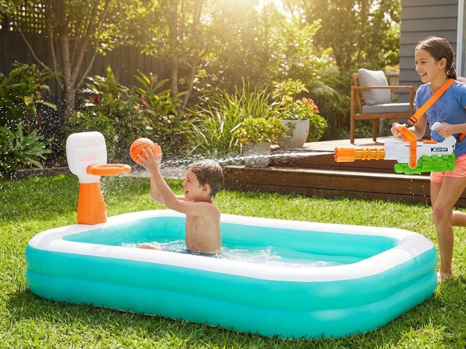 Pool Fast Fill Buy Bestway Dunk N' Splash Family Pool 54445 + ZURU X-Shot Fast Fill ...