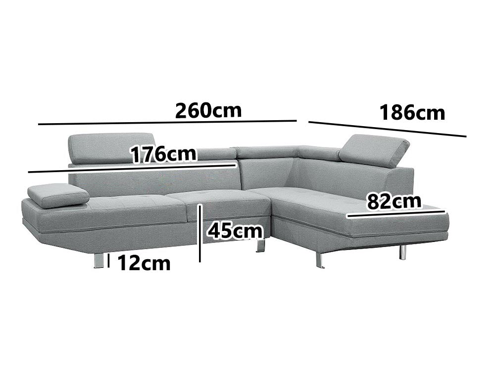 Briz Liene Sectional Sofa - Grey - Living Room - PR8712 - 3 - NZ DEPOT Trade Supply Buy Briz Liene Sectional Sofa - Grey Online - Living Room - 3 - NZ Depot Delivery