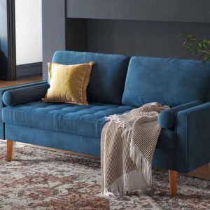 Buy Gyllene 2-Seater Velvet Sofa - Blue Online - Living Room - 2 - NZ Depot Delivery