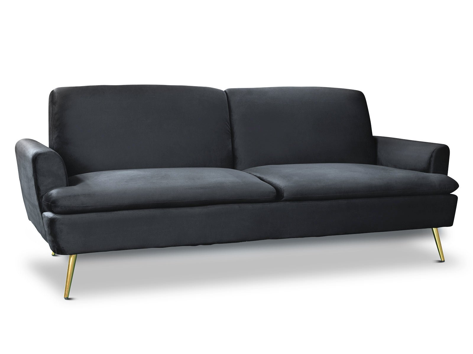 Gyllene Velvet Sofa Bed - Black - Living Room - PR8689 - 3 - NZ DEPOT Trade Supply Buy Gyllene Velvet Sofa Bed - Black Online - Living Room - 3 - NZ Depot Delivery