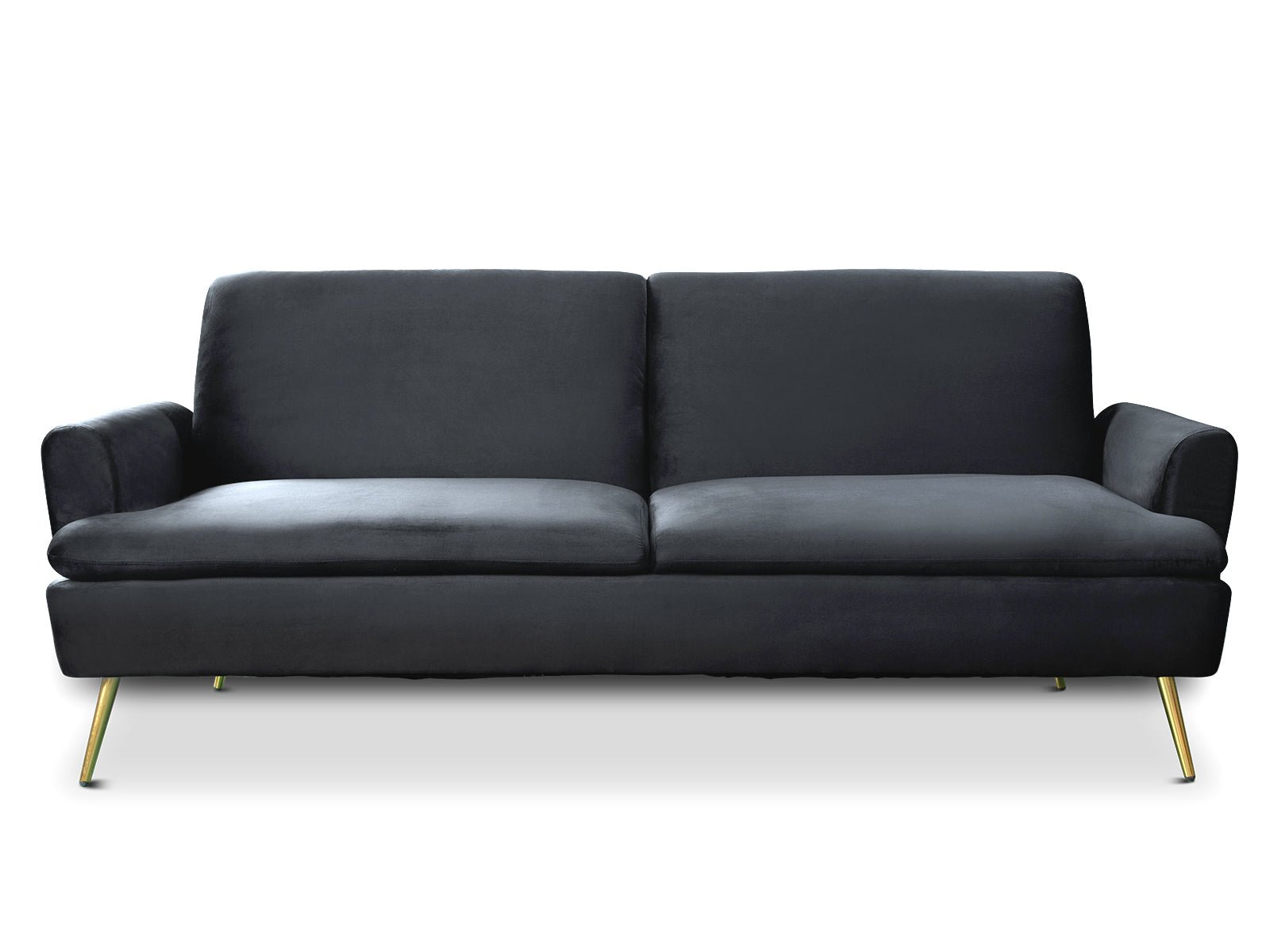 Gyllene Velvet Sofa Bed - Black 1 Buy Gyllene Velvet Sofa Bed - Black Online - Living Room - 1 - NZ Depot Delivery