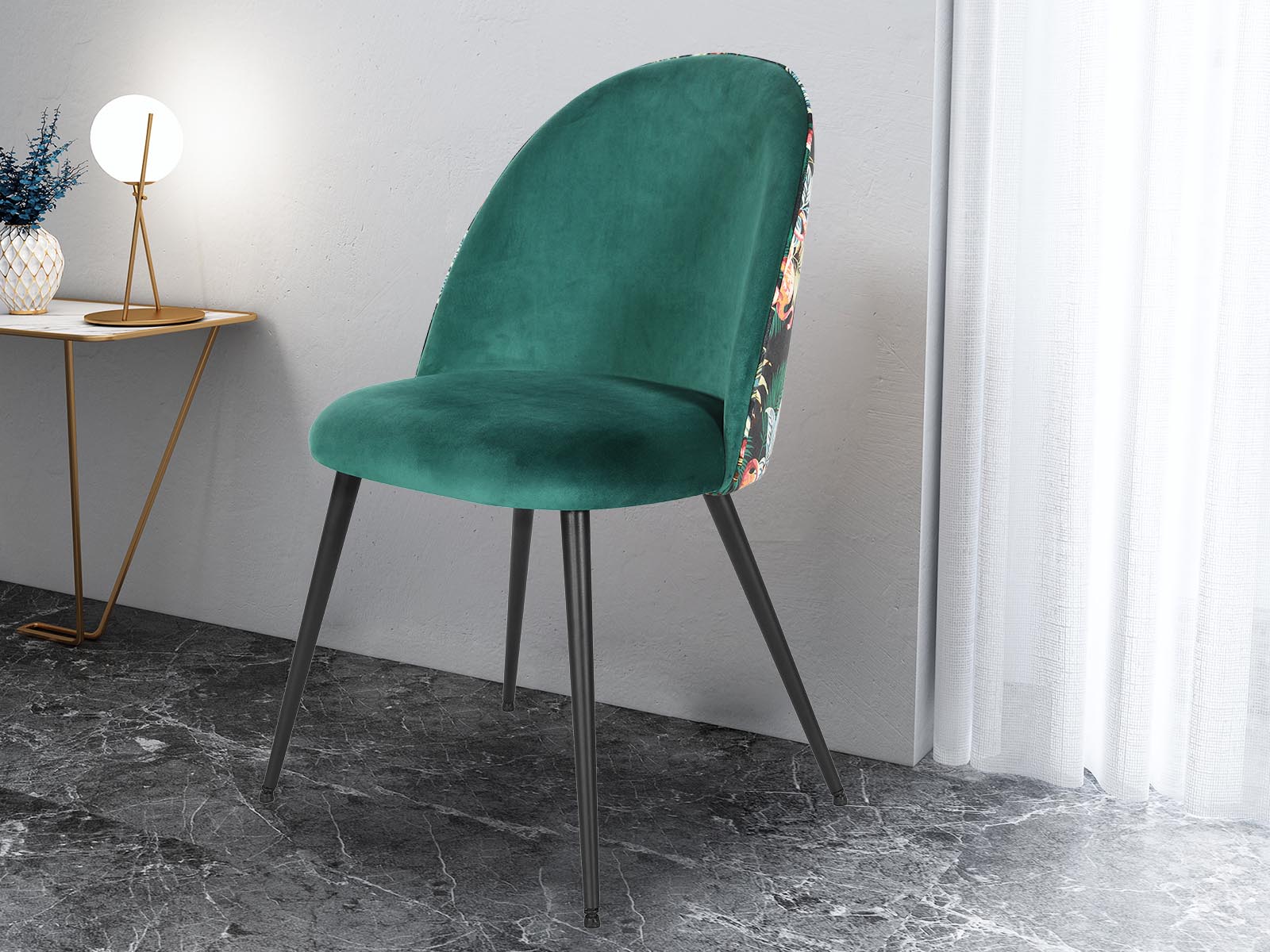 Lavina Velvet Dining Chair Green - Set of 4 - Dining - PR8625 - 8 - NZ DEPOT Trade Supply Buy Lavina Velvet Dining Chair Green - Set of 4 Online - Dining - 8 - NZ Depot Delivery