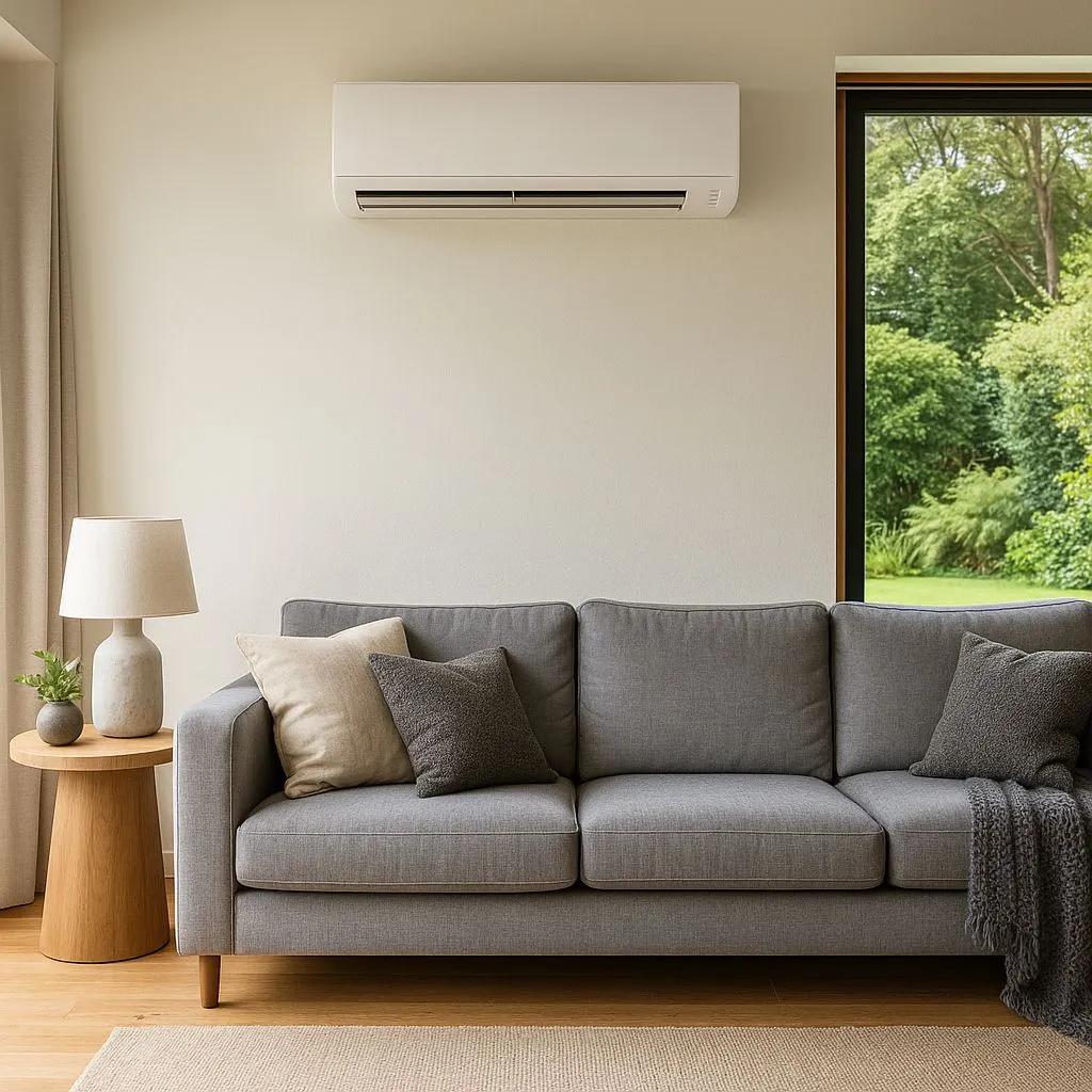 Heat pump installation NZ living room with Daikin unit