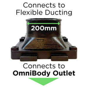 Buy 200mm Outlet Spigot to fit any OmniBody OMNOL200 Online - Dampers - Plastic & Metal - 1 - NZ Depot Trade