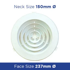 Buy 235446 Downjet Diffuser 150dia PYDJD150 Online - Ceiling Diffusers - Plastic - 1 - NZ Depot Trade