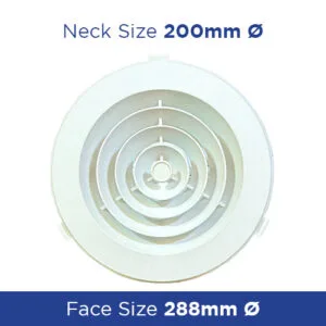 Buy 235447 Downjet Diffuser 200dia PYDJD200 Online - Ceiling Diffusers - Plastic - 1 - NZ Depot Trade