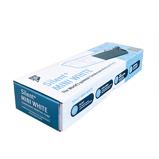 Aspen Pumps Aspen Silent+ Mini White Pump 45 L/H 16Db FP3450 | Condensate Pumps 1 Buy Aspen Pumps Aspen Silent+ Mini White Pump 45 L/H 16Db FP3450 Front View