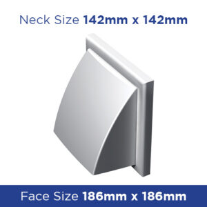 Buy Cowl wall mount 125mm with NO round coupling on back VEMV122K Online - External Ventilation Grilles - 3 - NZ Depot Trade