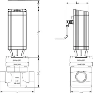 Buy Danfoss Actuator, Icad 1200A 027H9077 Front View