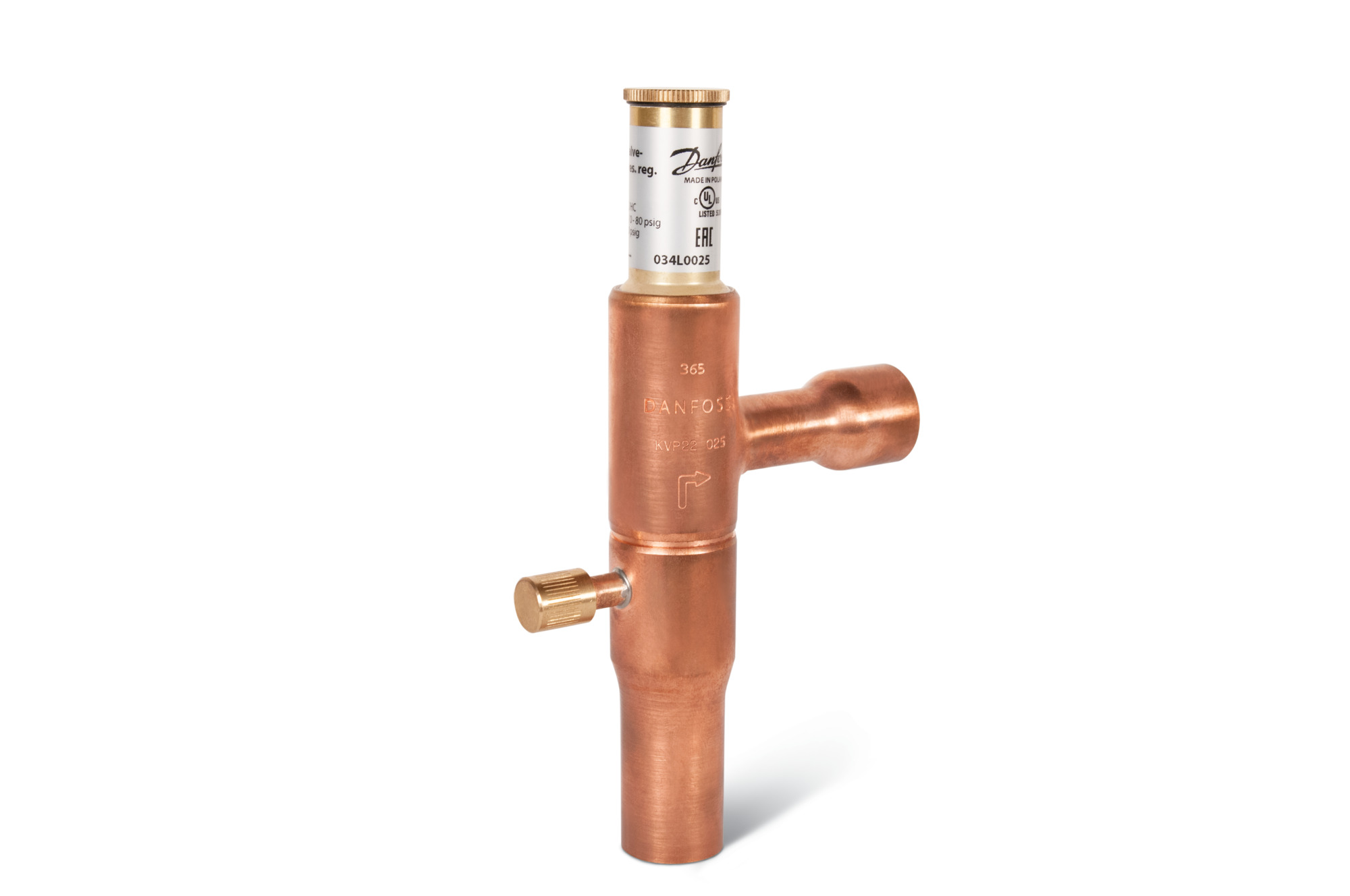 Danfoss Evaporator Pressure Regulator, Kvp 35 034L0032 - Angled Perspective - NZ Depot Genuine Danfoss Evaporator Pressure Regulator, Kvp 35 034L0032 Trade Supply