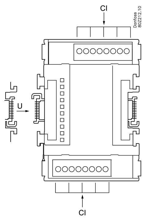 Danfoss I/O Module, Ak-Xm 107A 080Z0020 - Side Profile - NZ Depot Wholesale Danfoss I/O Module, Ak-Xm 107A 080Z0020 Side View