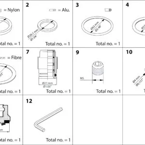 Buy Danfoss Overhaul Kit, Cone, Sealing, Packing Gland 148B6154 Front View