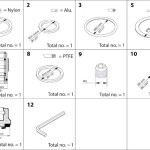 Buy Danfoss Overhaul Kit, Cone, Sealing, Packing Gland 148B6155 Front View