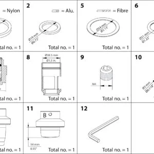Buy Danfoss Overhaul Kit, Cone, Sealing, Packing Gland 148B6176 Front View
