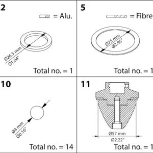 Buy Danfoss Overhaul Kit, Cone, Sealing, Packing Gland 148B6178 Front View