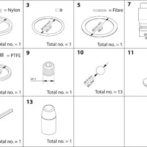 Buy Danfoss Overhaul Kit, Cone, Sealing, Spindle, P/G 148B6472 Front View