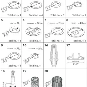 Buy Danfoss Overhaul Kit, Overhaul Kit 027F3370 Front View