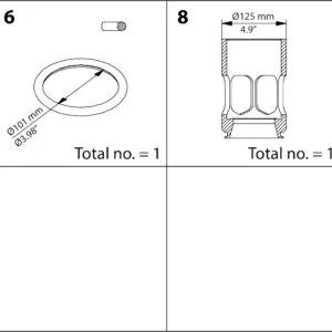Buy Danfoss Overhaul Kit, Piston And Sealing 148B6173 Front View