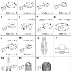 Buy Danfoss Pm 3-10; Pm, Size 10, Overhaul Kit 027F3381 Front View