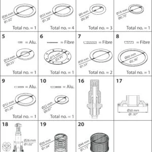 Buy Danfoss Pm 3-10; Pm, Size 10, Overhaul Kit 027F3381 Front View