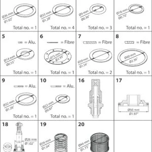 Buy Danfoss Pm 3-5; Pm, Size 5, Overhaul Kit 027F3380 Front View