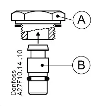 Buy Danfoss Pm And Ics Blanking Plug A+B, Ics 100 - 150 027F1046 Front View