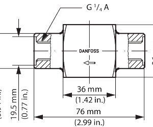 Buy Danfoss Pilot Valve Body, Cvh, G, 1/4 027F1160 Front View