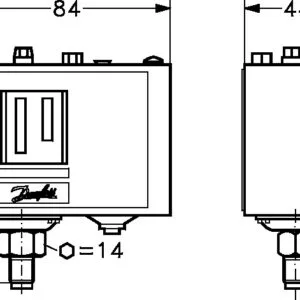Buy Danfoss Pressure Switch, Kp1A 060-116166 Front View