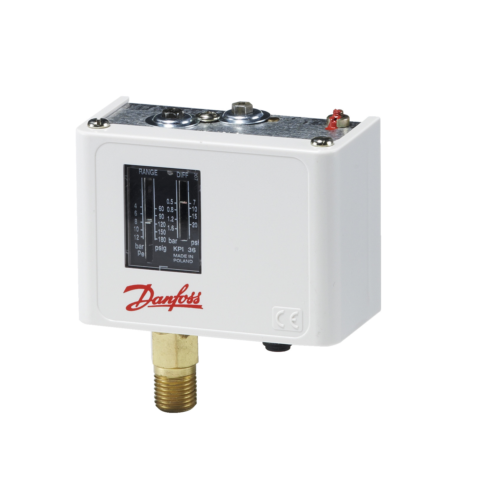 Danfoss Pressure Switch, Kpi35 060-121766 - Angled Perspective - NZ Depot Genuine Danfoss Pressure Switch, Kpi35 060-121766 Trade Supply