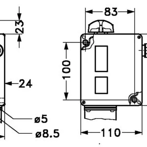 Buy Danfoss Pressure Switch, Rt5A 017-504766 Front View