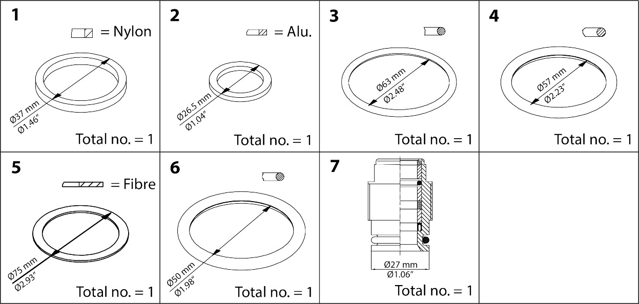 Danfoss Repair Kit, Packing Gland And Sealing 148B6064 | Industrial Valves 1 Buy Danfoss Repair Kit, Packing Gland And Sealing 148B6064 Front View