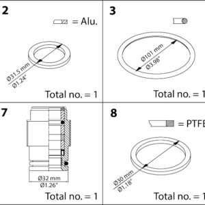 Buy Danfoss Repair Kit, Packing Gland And Sealing 148B6066 Front View