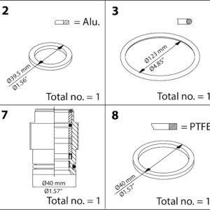 Buy Danfoss Repair Kit, Packing Gland And Sealing 148B6067 Front View
