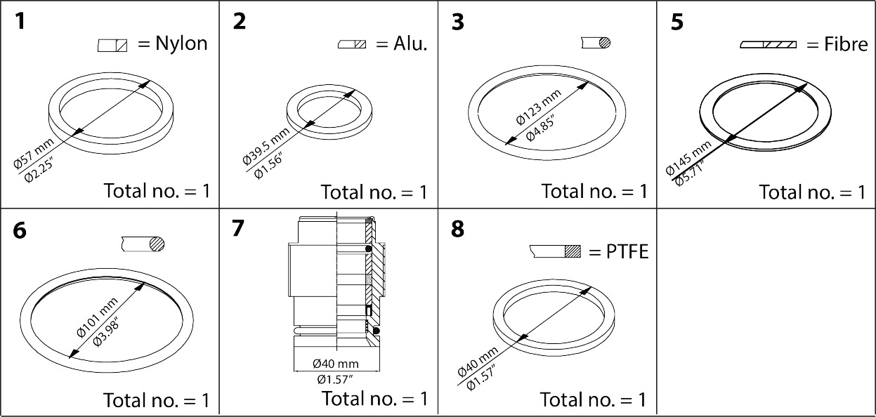 Danfoss Repair Kit, Packing Gland And Sealing 148B6067 | Industrial Valves 1 Buy Danfoss Repair Kit, Packing Gland And Sealing 148B6067 Front View