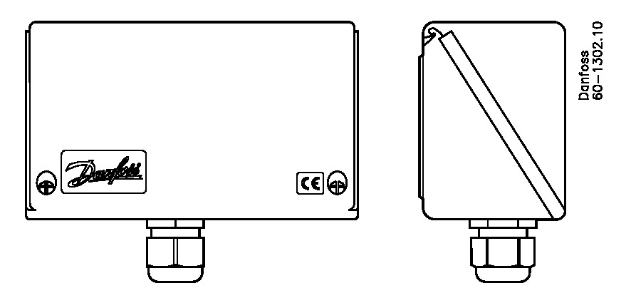 Danfoss Switches Accessories, Ip55 Enclosure For Kp (Dual) 060-035066 - Side Profile - NZ Depot Wholesale Danfoss Switches Accessories, Ip55 Enclosure For Kp (Dual) 060-035066 Side View