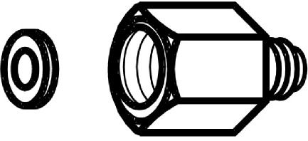 Danfoss Switches Accessories, Reducing Nipple 017-420566 - Side Profile - NZ Depot Wholesale Danfoss Switches Accessories, Reducing Nipple 017-420566 Side View
