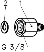 Buy Danfoss Switches Accessories, Reducing Nipple 017-420566 Front View