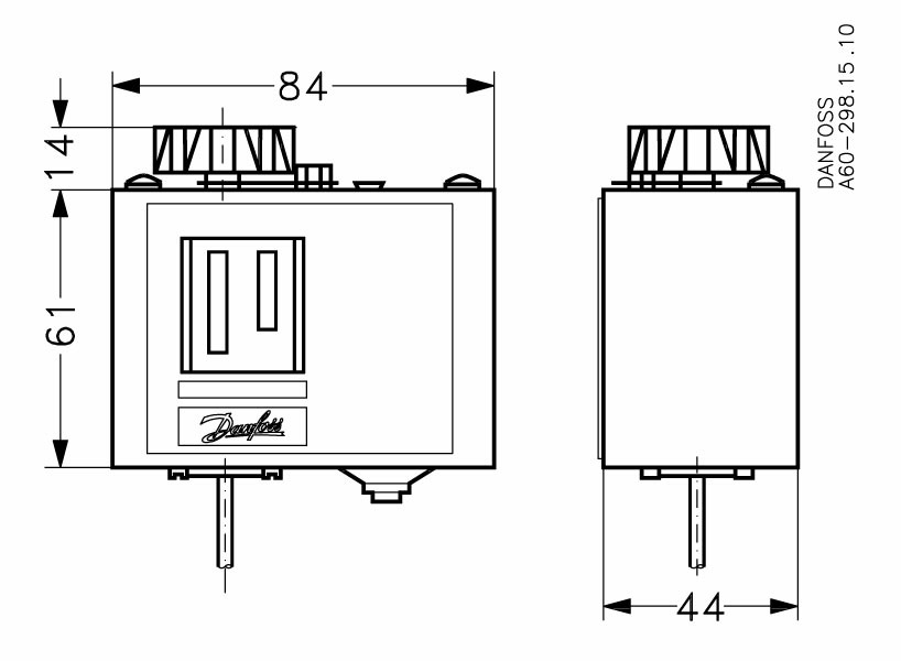 Danfoss Thermostat, Kp71 060L111366 - Angled Perspective - NZ Depot Genuine Danfoss Thermostat, Kp71 060L111366 Trade Supply