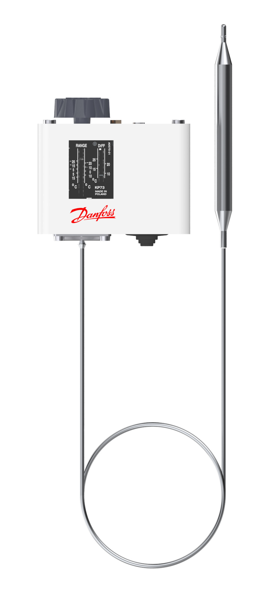 Danfoss Thermostat, Kp71 060L111366 - Side Profile - NZ Depot Wholesale Danfoss Thermostat, Kp71 060L111366 Side View