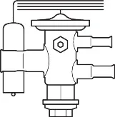 Buy Danfoss Thermostatic Expansion Valve, Tuae, R410A 068U1714 Front View
