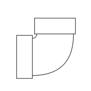 Buy DuctPVC 90deg Vertical Elbow for 350x75mm BE DP3575EV90 Online - PVC Ducting - 1 - NZ Depot Trade