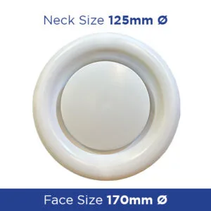 Buy EDV5 125mm Exhaust Disc Valve metal white EDV125 Online - Metal Diffusers - Domestic - 1 - NZ Depot Trade