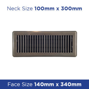 Buy Floor Register- Antique Brass Louvered 100x300mm *stock 4/22 FRAB412 Online - Floor Grilles - 3 - NZ Depot Trade