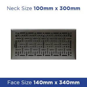 Buy Floor Register - Oil Rubbed Bronze Wicker 100x300mm FRRBB412 Online - Floor Grilles - 1 - NZ Depot Trade