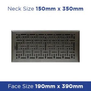 Buy Floor Register - Oil Rubbed Bronze Wicker 150x350mm FRRBB614 Online - Floor Grilles - 1 - NZ Depot Trade